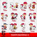 Philadelphia Phillies Peanuts MLB Bundle 12 Svg Eps Dxf Png File,Bundle MLB File Cut,Digital Download,Instant Download,MLB Svg Files