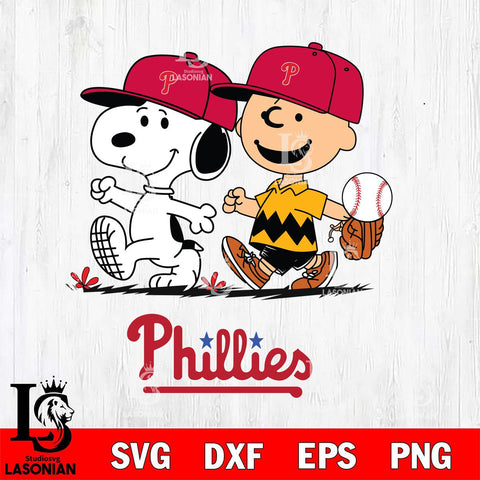 Philadelphia Phillies Peanuts Sport walk Svg Eps Dxf Png File, MLB File Cut,Digital Download,Instant Download,MLB Svg Files