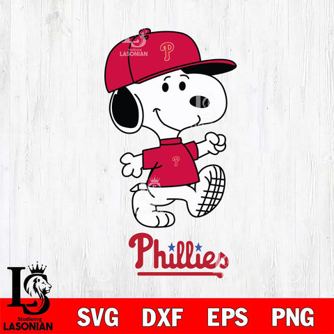 Philadelphia Phillies Snoopy Baseball Svg Eps Dxf Png File, MLB File Cut,Digital Download,Instant Download,MLB Svg Files