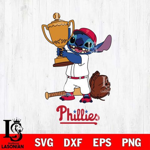 Philadelphia Phillies Stitch Baseball Champion SVG DXF EPS PNG FILE, MLB File Cut, Digital Download,Instant Download, Silhouette, Stitch Cricut