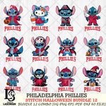 Philadelphia Phillies Stitch Horror Bundle 12 SVG Svg Eps Dxf Png File, MLB svg, Digital Download, Instant Download