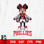 Philadelphia Phillies Style Minnie Disney Svg Eps Dxf Png File, Digital Download, Instant Download