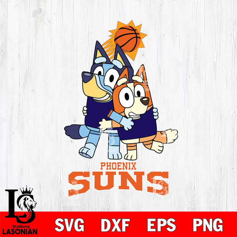 Phoenix Suns Bluey & Bingo 12 Svg Eps Dxf Png File, NBA svg, Digital Download, Instant Download