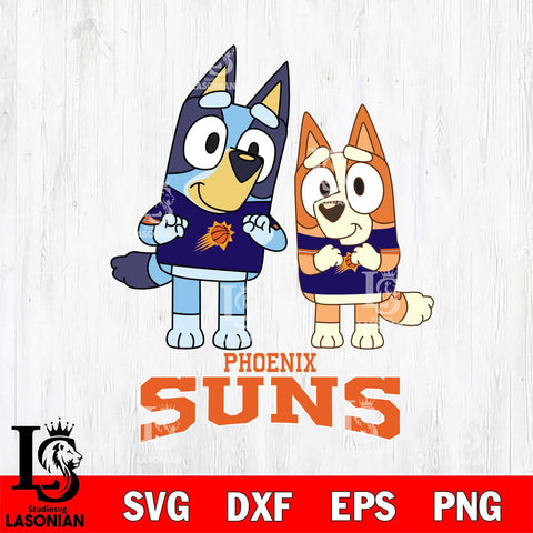 Phoenix Suns Bluey & Bingo 6 Svg Eps Dxf Png File, NBA svg, Digital Download, Instant Download