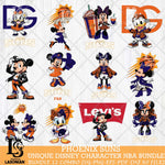 Phoenix Suns Disney character NBA Bundle 12 Svg Eps Dxf Png File, Digital Download, Instant Download