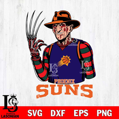 Phoenix Suns Freddy Krueger Horror Svg Eps Dxf Png File, NBA svg, Digital Download, Instant Download