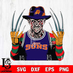Phoenix Suns Freddy Krueger Horror basketball SVG DXF EPS PNG FILE, NBA File Cut,Halloween Digital Download,Instant Download, Silhouette