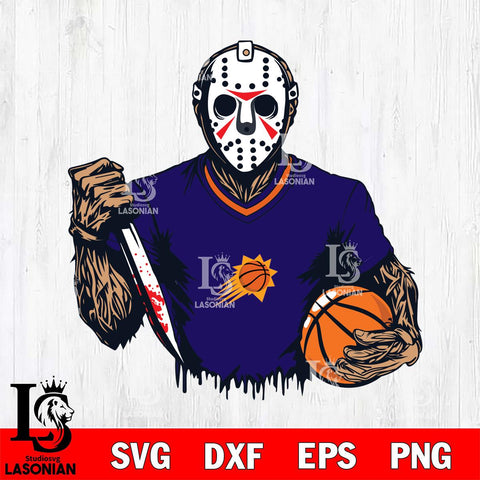 Phoenix Suns Jason Voorhees Horror 5 Svg Eps Dxf Png File, NBA svg, Digital Download, Instant Download