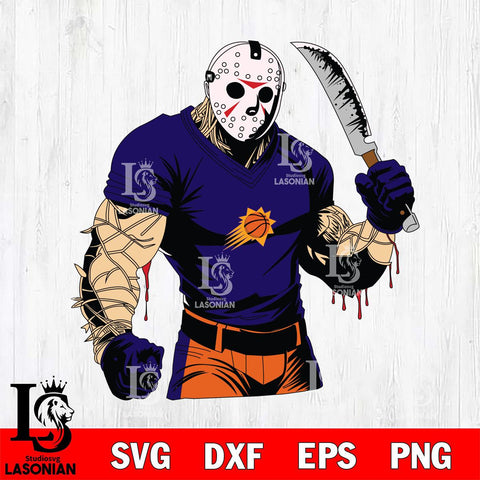 Phoenix Suns Jason Voorhees Horror 8 Svg Eps Dxf Png File, NBA svg, Digital Download, Instant Download