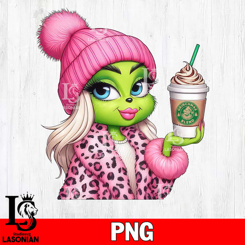 Pink Boujee Cartoon Leopard Png. Grinchmas blend 2 PNG file , Digital Download , Instant Download