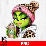 Pink Boujee Cartoon Leopard Png. Grinchmas blend PNG file , Digital Download , Instant Download