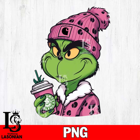 Pink Boujee Cartoon Leopard Png. grinch coffee  PNG file , Digital Download , Instant Download
