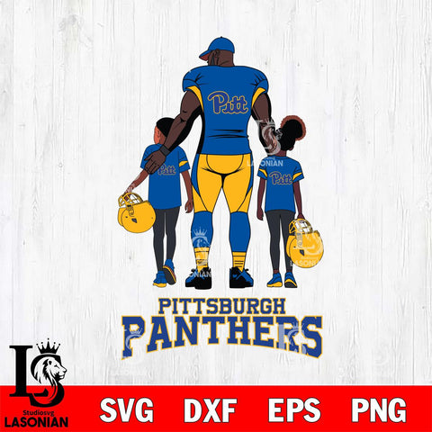 Pittsburgh Panthers 3 Father and son Rugby SVG DXF EPS PNG FILE,NCAA SVG, Father day Digital Download,Instant Download, Silhouette