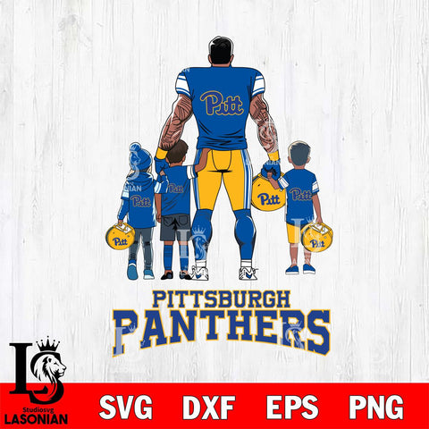Pittsburgh Panthers 4 Father and son Rugby SVG DXF EPS PNG FILE,NCAA SVG, Father day Digital Download,Instant Download, Silhouette