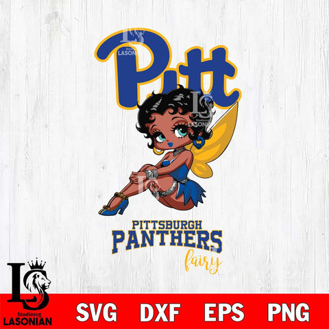Pittsburgh Panthers Beauty Black Fairy Betty Boop, Svg Eps Dxf Png File, Digital Download