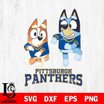 Pittsburgh Panthers Bluey with Chilli Dance Svg Eps Dxf Png File, Digital Download, Instant Download