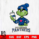 Pittsburgh Panthers Boujee Grinch Heart Christmas Cut Files Cricut, Svg Dxf Eps Png file, Digital download , Silhouette