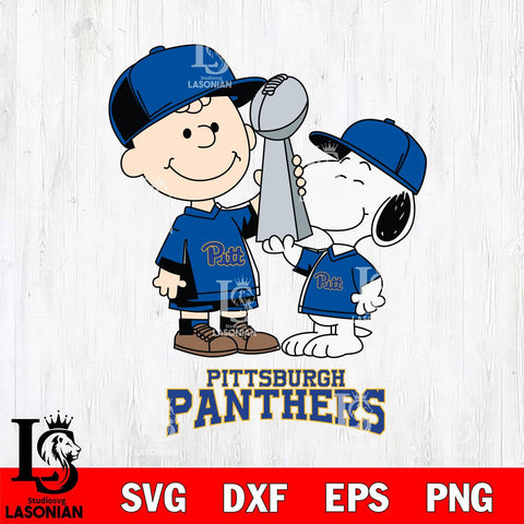 Pittsburgh Panthers Charlie Brown and Snoopy Champions Svg Eps Dxf Png File, NCAA svg , Digital Download , Instant Download, Cricut File
