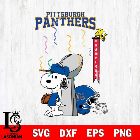 Pittsburgh Panthers Charlie Brown and Snoopy Super Bowl Svg Eps Dxf Png File, NCAA svg , Digital Download , Instant Download, Cricut File