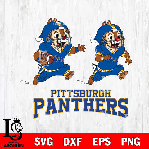 Pittsburgh Panthers Chip & Dale Football Cricut,Christmas SVG DXF EPS PNG FILE, NCAA Digital Download,Instant Download, Silhouette