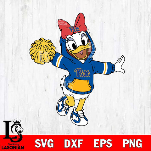 Pittsburgh Panthers Daisy Duck Cheerleader Christmas File Cut, NCAA SVG DXF EPS PNG FILE, Digital Download , Criucut , Silhouette