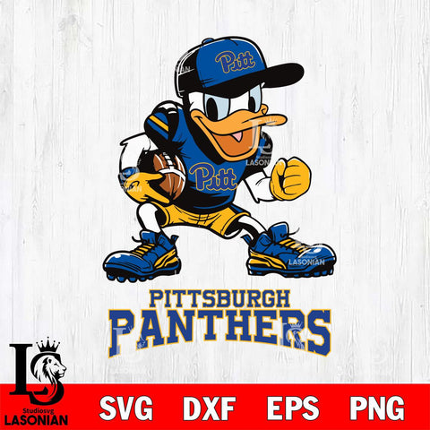 Pittsburgh Panthers Donal Duck Disney, Svg Eps Dxf Png File, Digital Download