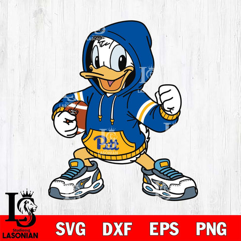 Pittsburgh Panthers Donald Duck Disney Christmas File Cut, NCAA SVG DXF EPS PNG FILE, Digital Download , Criucut , Silhouette