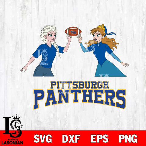 Pittsburgh Panthers Elsa & Anna Football Cricut,Christmas SVG DXF EPS PNG FILE, NCAA Digital Download,Instant Download, Silhouette