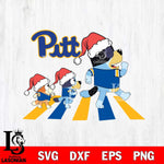 Pittsburgh Panthers Family Bluey Walking Christmas Svg Eps Dxf Png File, Digital Download, Instant Download