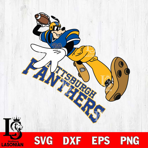Pittsburgh Panthers Goofy rugby player SVG DXF EPS PNG FILE,NCAA svg ,Football Digital Download,Instant Download, Silhouette