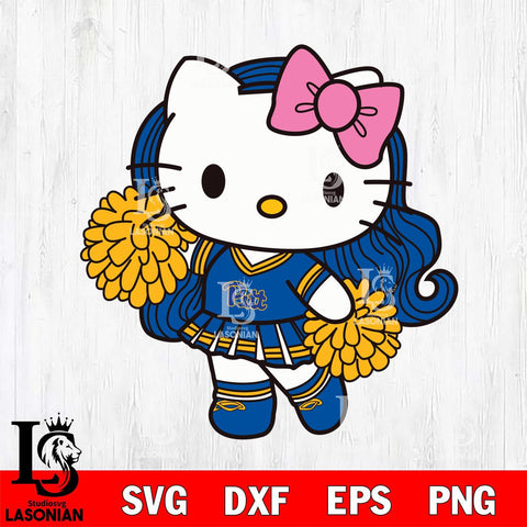 Pittsburgh Panthers Hello Kitty Cheerleader 7 Svg Eps Dxf Png File, Digital Download, Instant Download