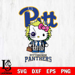 Pittsburgh Panthers Hello Kitty Horror 8 Svg Eps Dxf Png File, Digital Download
