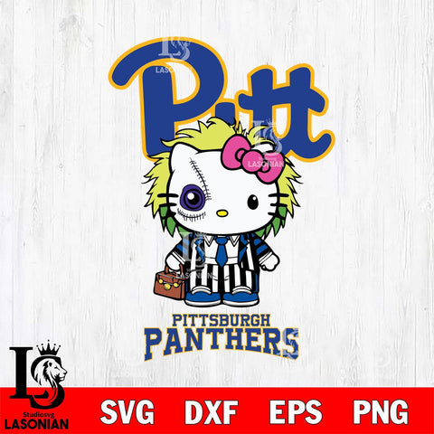 Pittsburgh Panthers Hello Kitty Horror 8 Svg Eps Dxf Png File, Digital Download