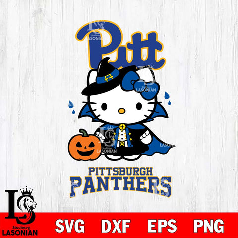 Pittsburgh Panthers Hello Kitty Horror 9 Svg Eps Dxf Png File, Digital Download