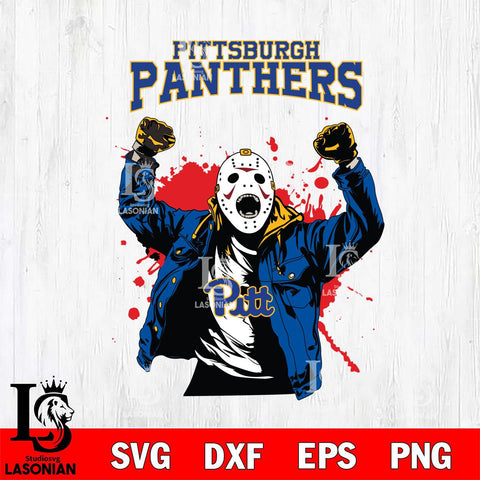 Pittsburgh Panthers Jason Voorhees Horror Halloween 3 Svg Eps Dxf Png File, NCAA svg, Digital Download, Instant Download