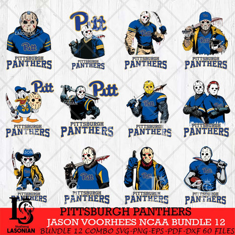 Pittsburgh Panthers Jason Voorhees NCAA Bundle 12 SVG Svg Eps Dxf Png File, Digital Download