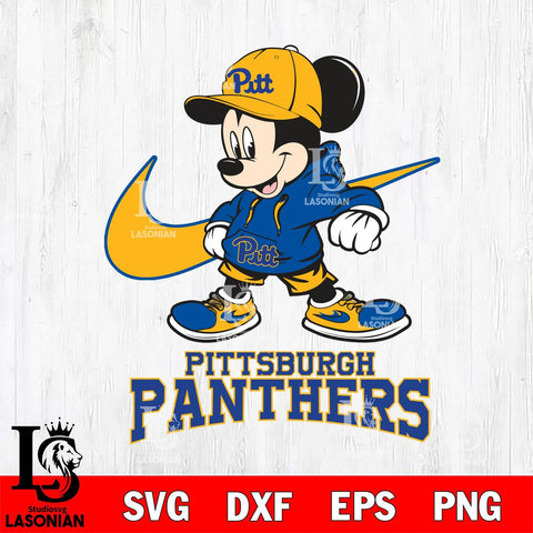 Pittsburgh Panthers Mickey Mouse NIKE, Svg Eps Dxf Png File, Digital Download