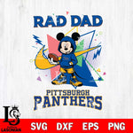 Pittsburgh Panthers Mickey Wearing Hoodie Rad Dad SVG DXF EPS PNG FILE, NCAA File Cut,Digital Download,Instant Download