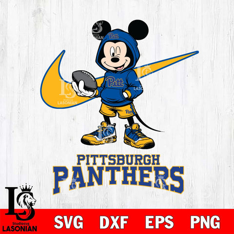 Pittsburgh Panthers Mikey Mouse Disney NIKE, Svg Eps Dxf Png File, Digital Download