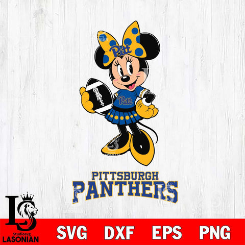 Pittsburgh Panthers Minnie Mouse, Svg Eps Dxf Png File, Digital Download
