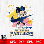 Pittsburgh Panthers Minnie Mouse Dancing SVG DXF EPS PNG FILE, NCAA File Cut,Digital Download,Instant Download