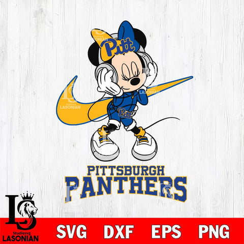 Pittsburgh Panthers Minnie Mouse Dancing NIKE, Svg Eps Dxf Png File, Digital Download