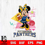Pittsburgh Panthers Minnie Mouse Sport SVG DXF EPS PNG FILE, NCAA File Cut,Digital Download,Instant Download