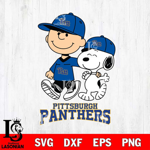 Pittsburgh Panthers Peanuts Snoopy Friends SVG DXF EPS PNG FILE,Snoopy File Cut, NCAA Digital Download,Instant Download,Christmas Silhouette