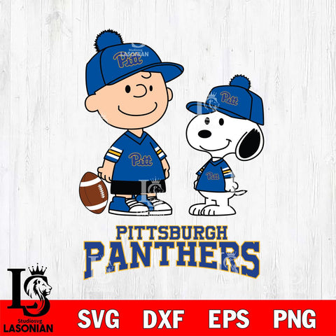 Pittsburgh Panthers Peanuts Snoopy Friends Football SVG DXF EPS PNG FILE,Snoopy File Cut, NCAA Digital Download,Instant Download,Christmas Silhouette