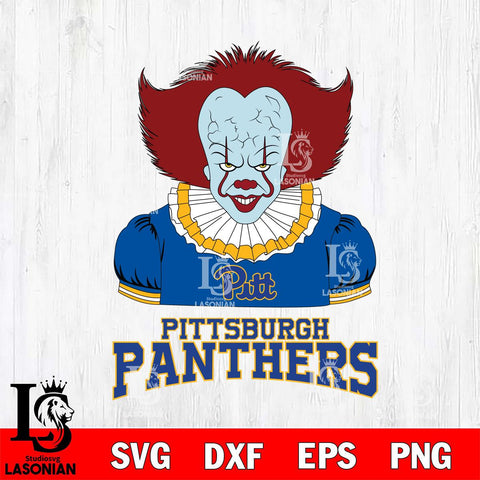 Pittsburgh Panthers Pennywise Horror Sport 5 Svg Eps Dxf Png File, Digital Download