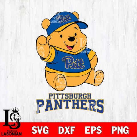 Pittsburgh Panthers Pooh Bear Disney, Svg Eps Dxf Png File, Digital Download