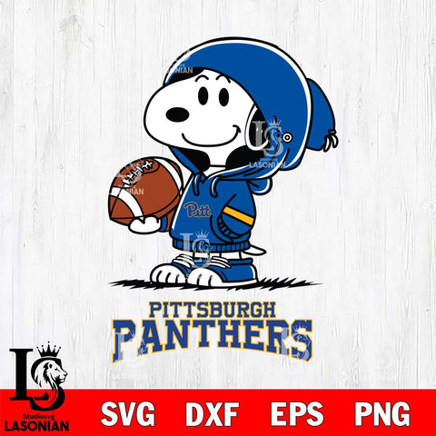 Pittsburgh Panthers Snoopy Football Svg Eps Dxf Png File, NCAA svg , Digital Download , Instant Download, Cricut File