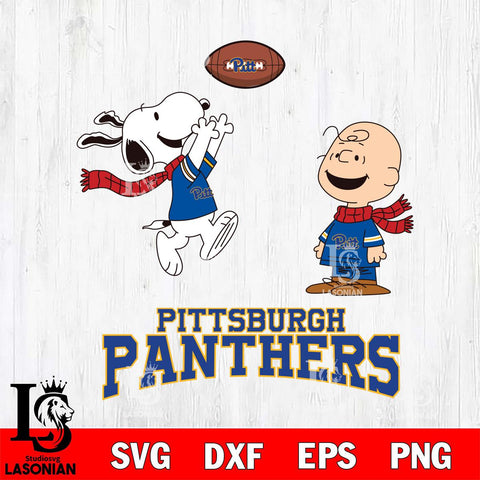 Pittsburgh Panthers Snoopy & Charlie Brown Football Cricut,Christmas SVG DXF EPS PNG FILE, NCAA Digital Download,Instant Download, Silhouette