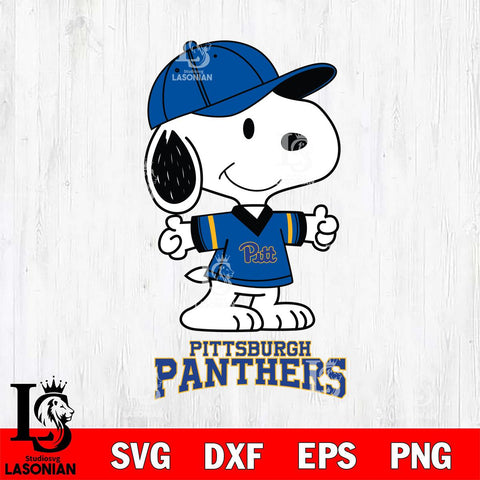 Pittsburgh Panthers Snoopy football SVG DXF EPS PNG FILE,Snoopy File Cut, NCAA Digital Download,Instant Download,Christmas Silhouette